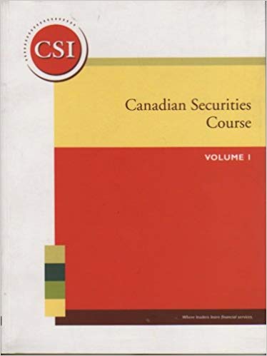 Canadian Securities Course Pdf